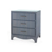 Villa & House Barrett 3-Drawer Side Table with Glass Top