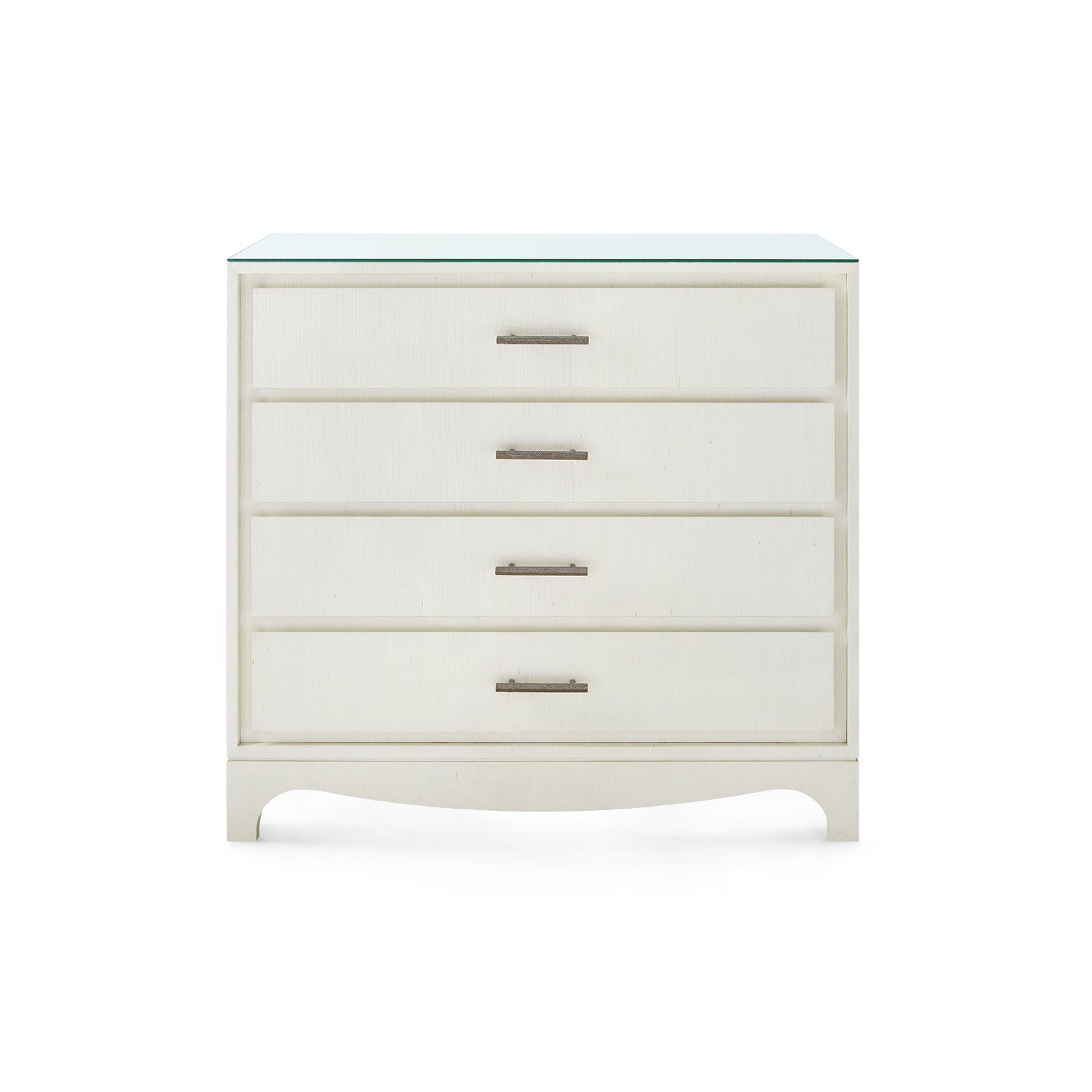 Villa & House Barrett Large 4-Drawer with Glass Top