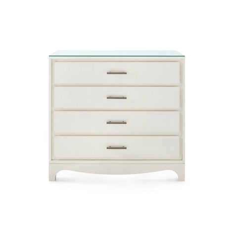 Villa & House Barrett Large 4-Drawer with Glass Top
