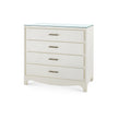 Villa & House Barrett Large 4-Drawer with Glass Top