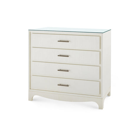 Villa & House Barrett Large 4-Drawer with Glass Top