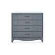 Villa & House Barrett Large 4-Drawer with Glass Top
