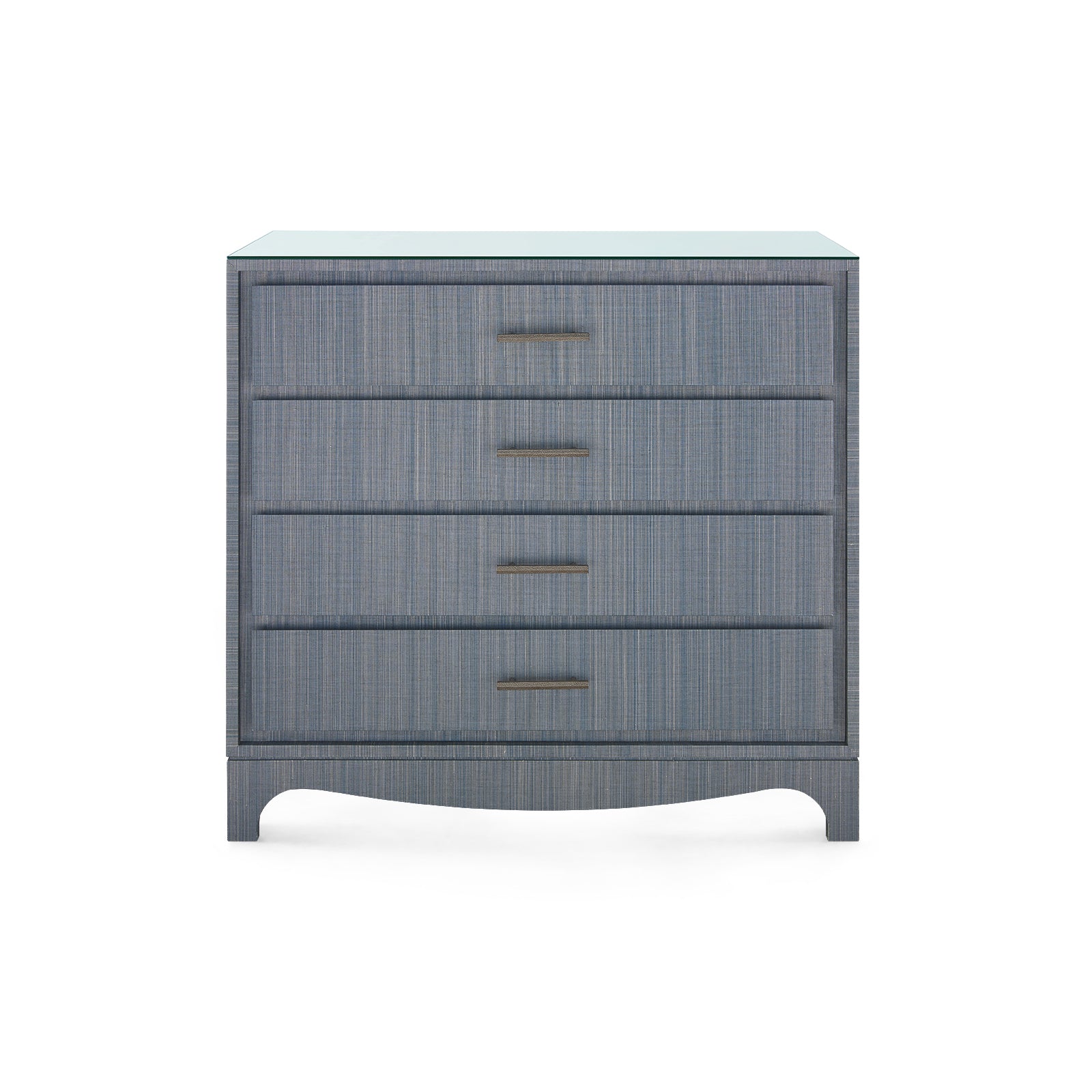 Villa & House Barrett Large 4-Drawer with Glass Top