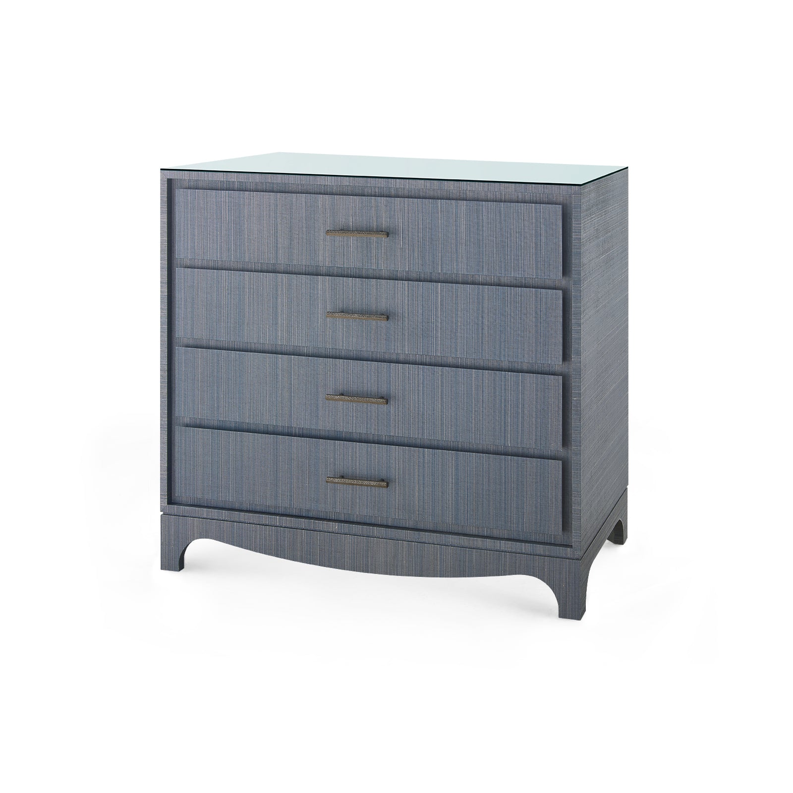 Villa & House Barrett Large 4-Drawer with Glass Top