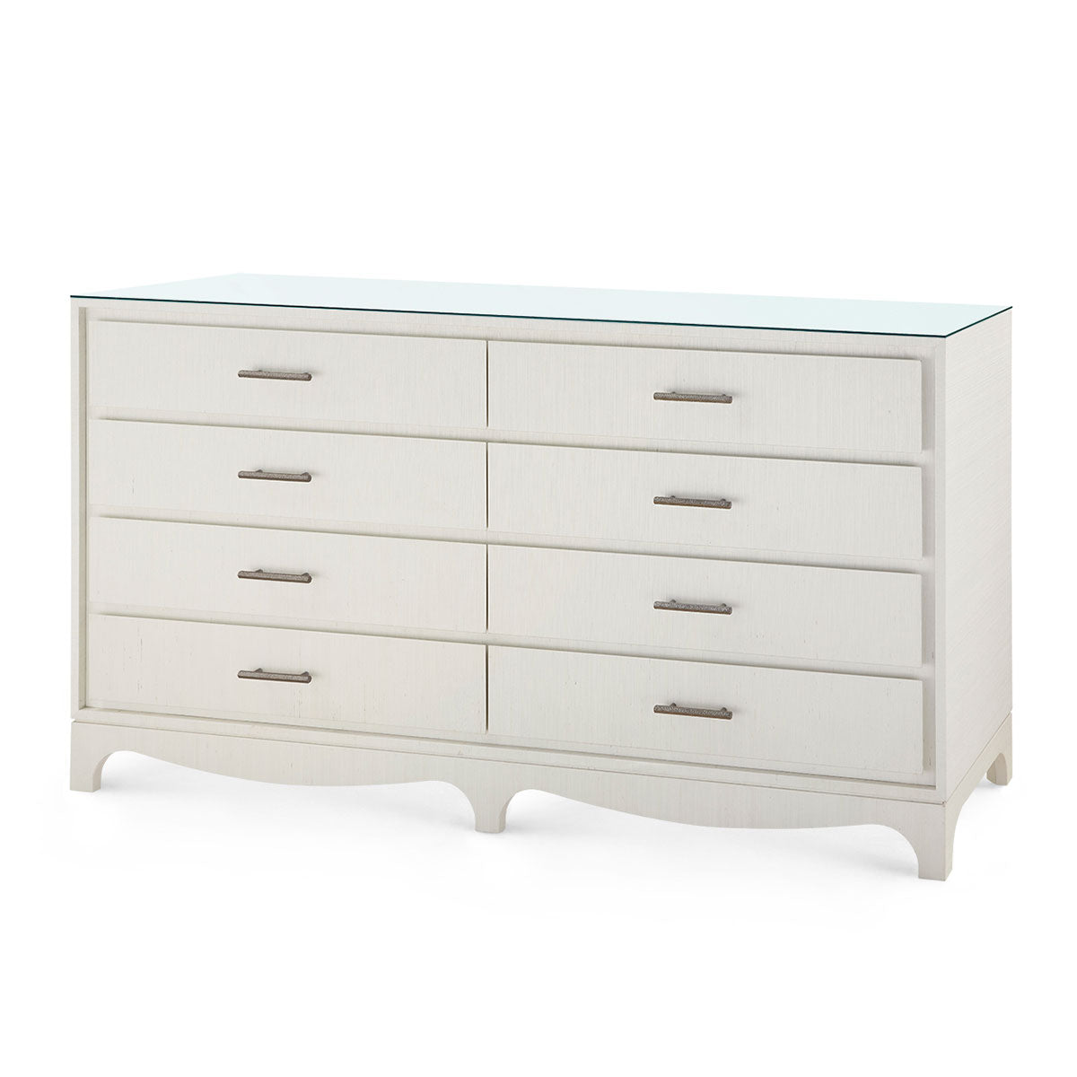 Villa & House Barrett Extra Large 8-Drawer with Glass Top