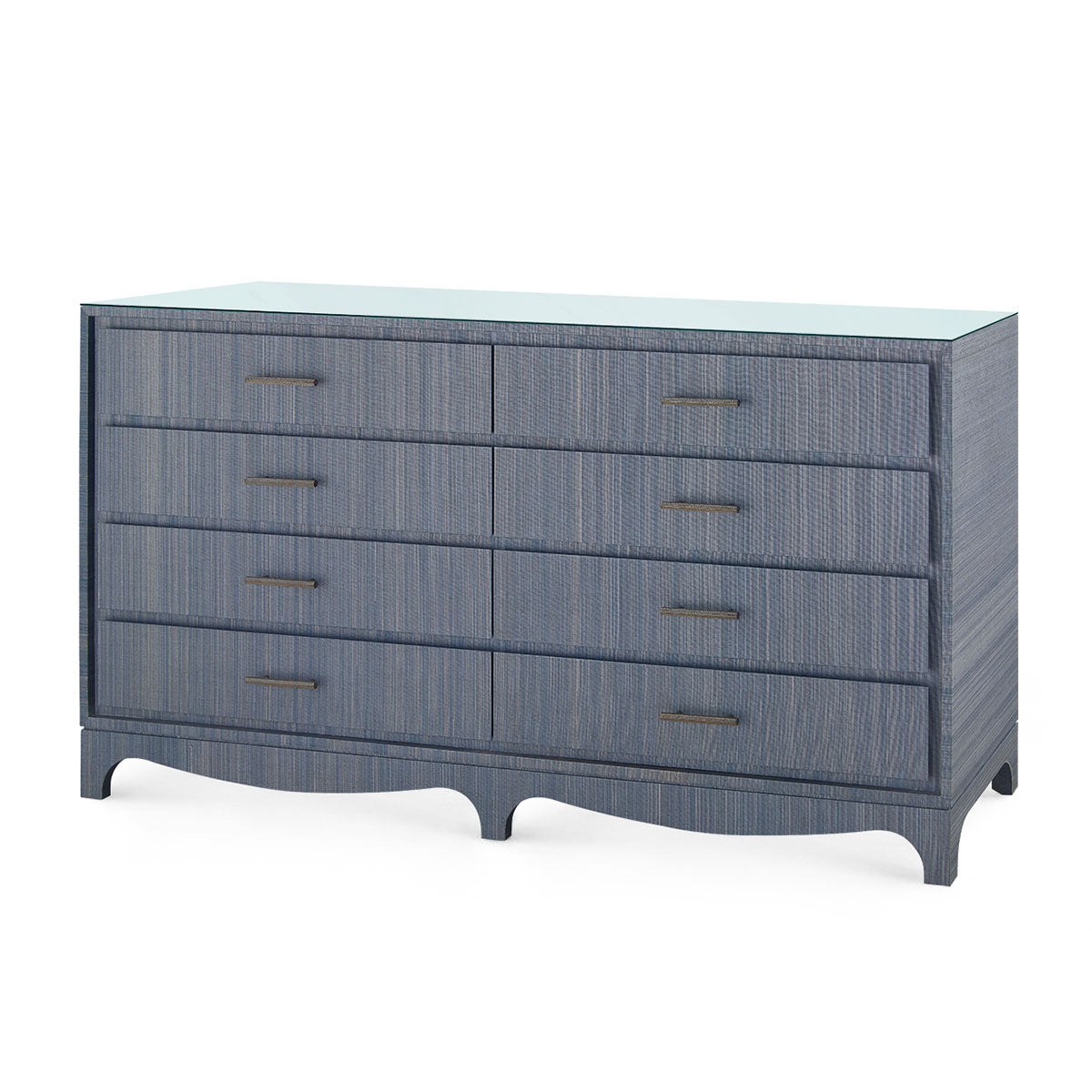 Villa & House Barrett Extra Large 8-Drawer with Glass Top