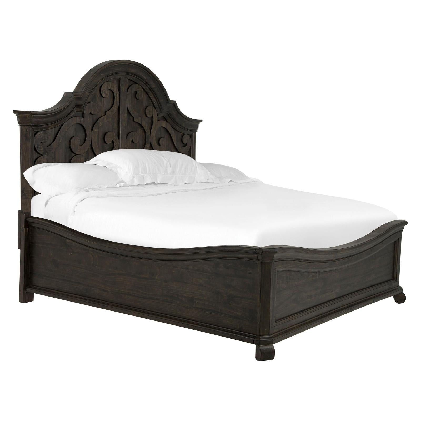 Magnussen Home Bellamy Peppercorn Shaped Panel Bed