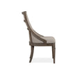Magnussen Home Lancaster Dovetail Grey Upholstered Arm Chair Set of 2