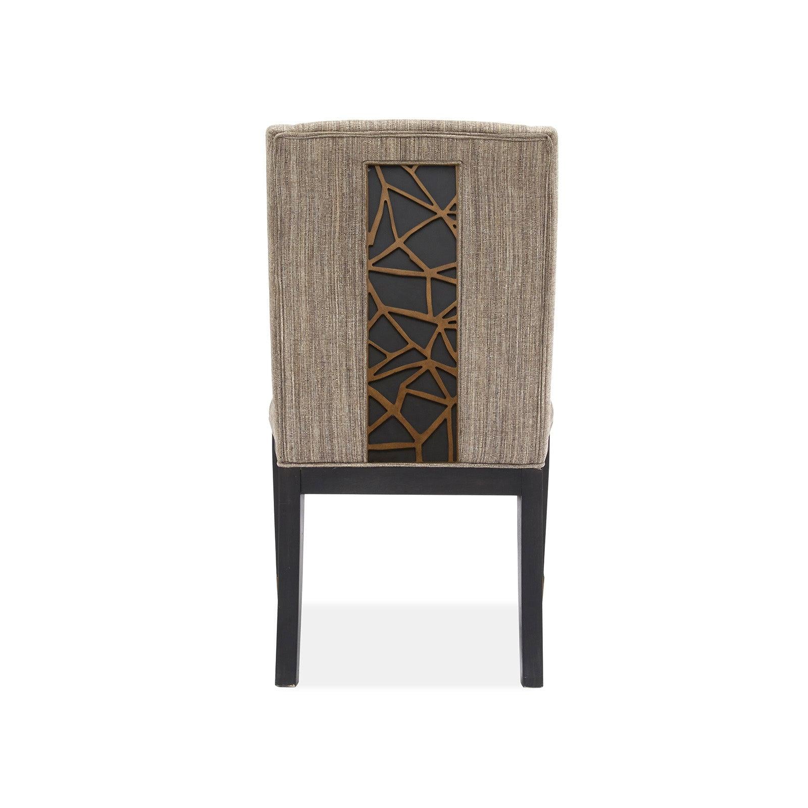 Magnussen Home Ryker Nocturn Black & Coventry Grey Upholstered Host Chair Set of 2