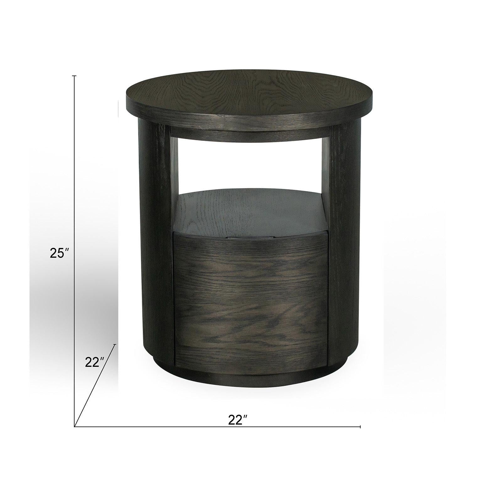 Magnussen Home Bosley Coffee Bean Round End Table