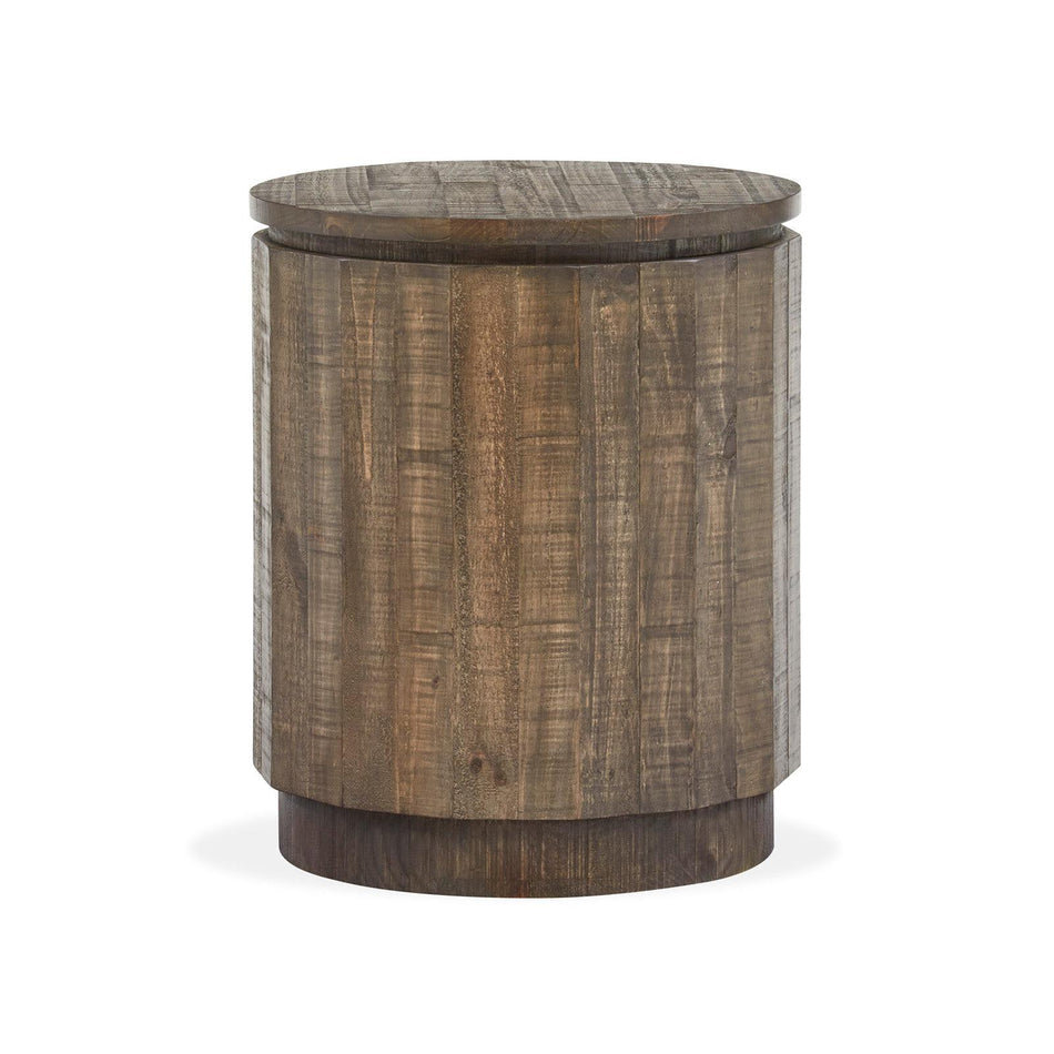 Magnussen Home Baisden Tobacco Round Accent End Table