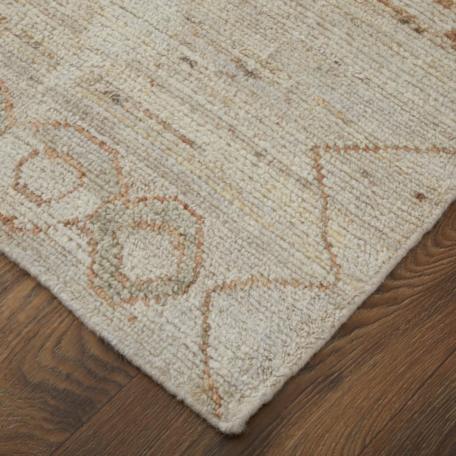 Feizy Kasbah 69G1F Transitional Moroccan Rug in Tan/Orange/Gray