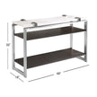 Magnussen Home Paradox Pearl White And Roasted Almond And Brushed Platinum Rectangular Sofa Table