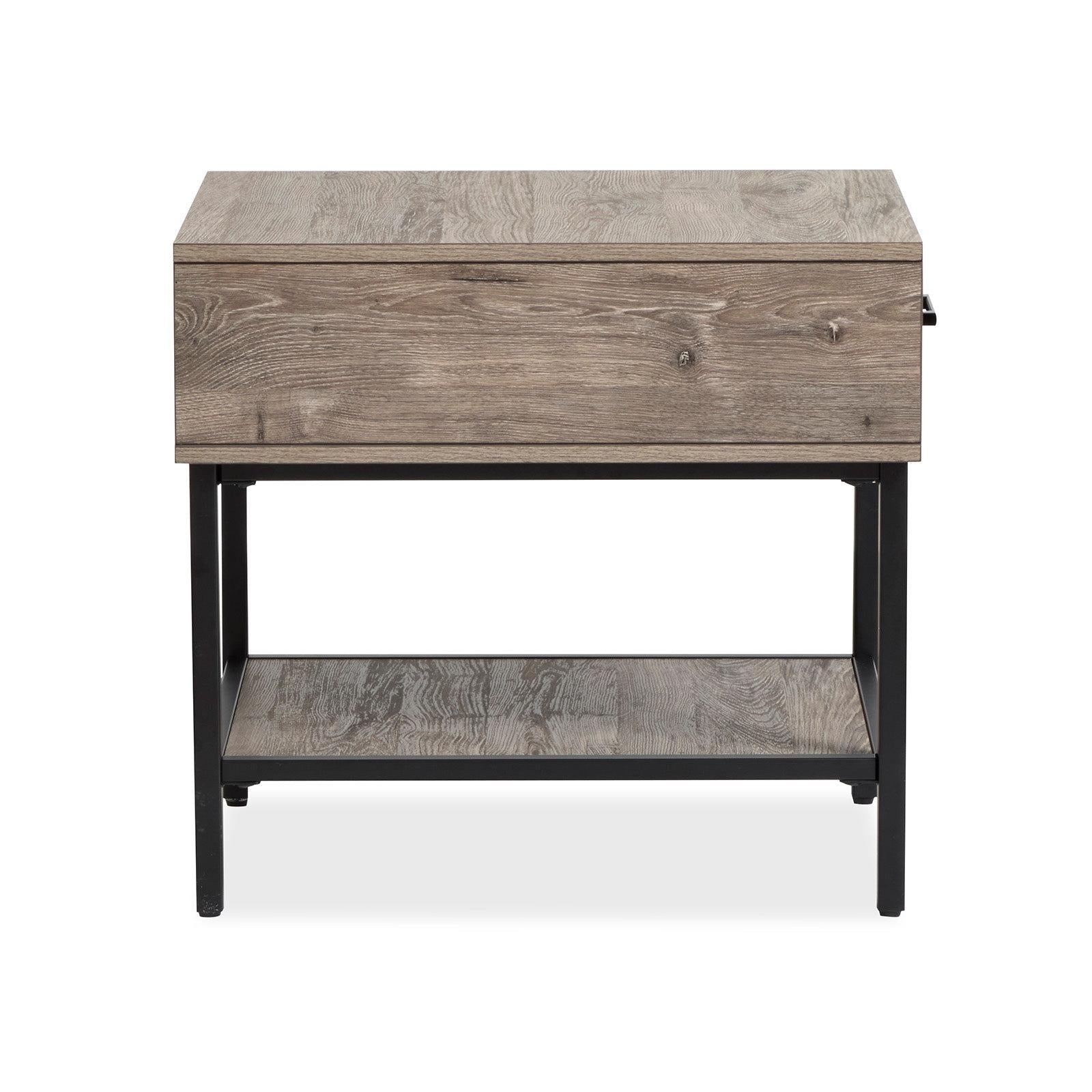 Magnussen Home Fenwick Whitetail Brown And Smoke Glass Rectangular End Table