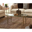 Magnussen Home Copia Antiqued Silver With Gold Tint Oval End Table