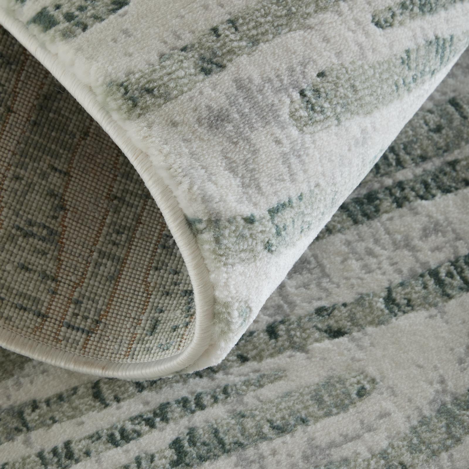 Feizy Atwell 3218F Transitional Abstract Rug in Gray/Green/Ivory
