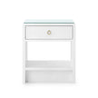 Villa & House Benjamin 1-Drawer Side Table with Glass Top