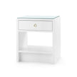Villa & House Benjamin 1-Drawer Side Table with Glass Top