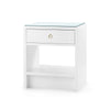 Villa & House Benjamin 1-Drawer Side Table with Glass Top