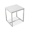 Magnussen Home Esme White Marble And Brushed Nickel Rectangular End Table