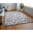 Feizy Mynka 39IAF Transitional Diamond in Ivory/Gray/Taupe