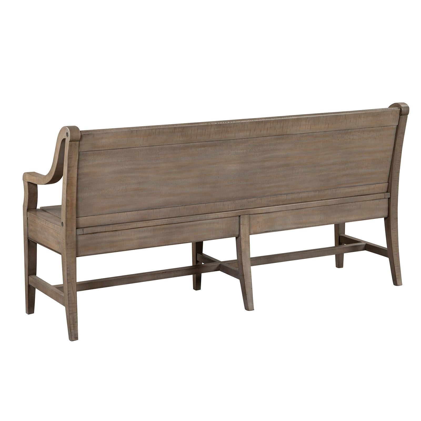 Magnussen Home Paxton Place Dovetail Grey Bench With Back