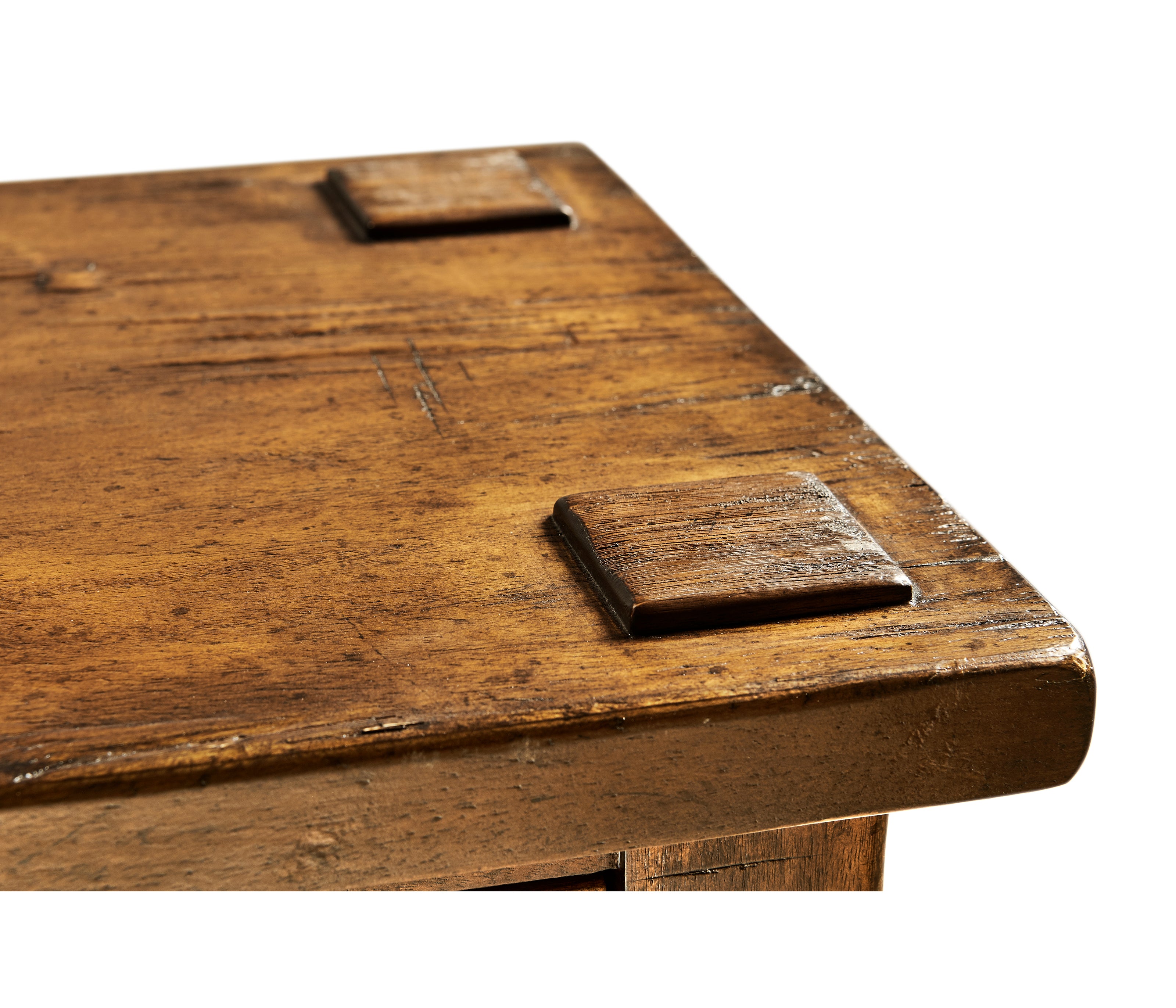 Jonathan Charles Country Walnut Four Drawer Console