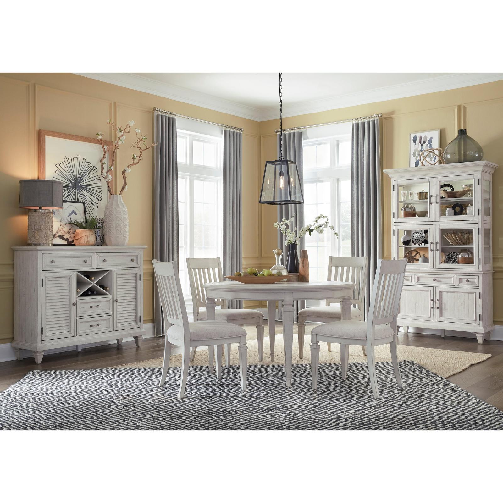 Magnussen Home Newport Alabaster Extendable Dining Table