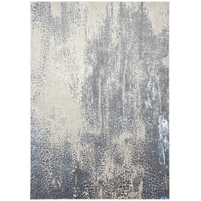 Feizy Azure 3401F Modern Watercolor Rug in Gray/Blue/Ivory