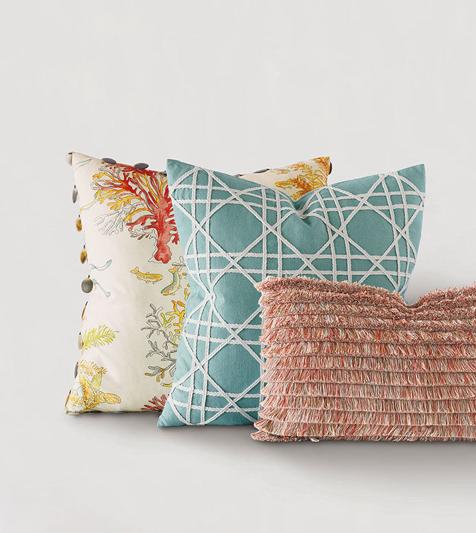 Eastern Accents Bimini Brush Fringe Decorative Pillow