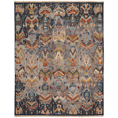 Feizy Leylan 0563F Transitional Ikat in Blue/Gray/Tan
