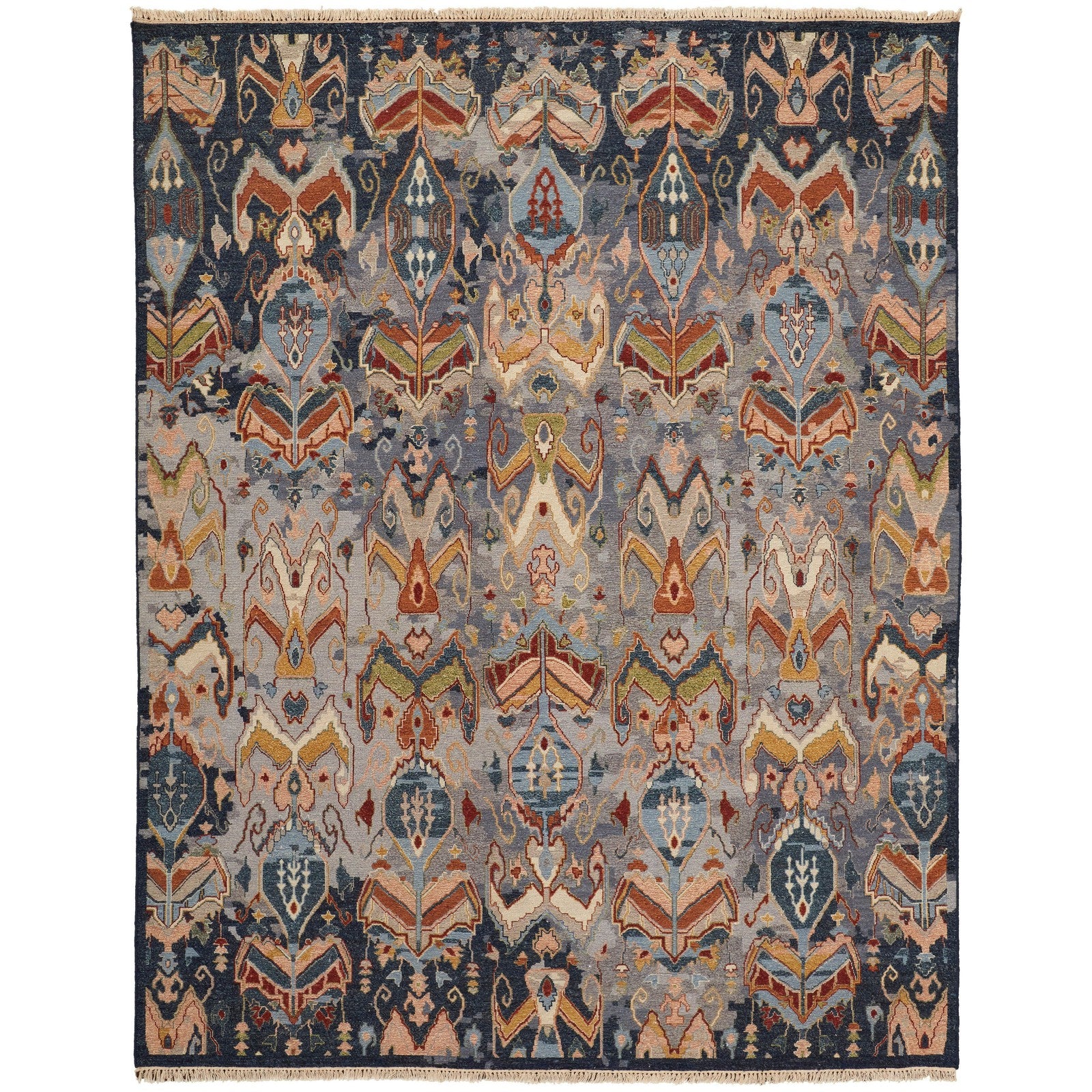 Feizy Leylan 0563F Transitional Ikat in Blue/Gray/Tan
