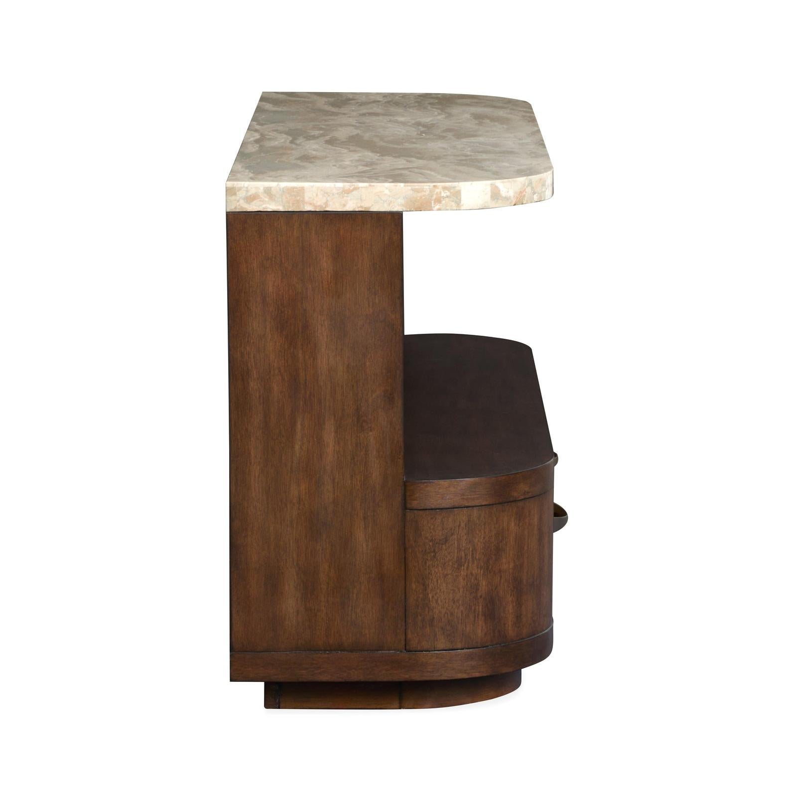 Magnussen Home Mcpherson Burnt Umber Demilune Sofa Table
