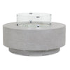 Sunset West Gravelstone Round Fire Table w/ Glass Surround