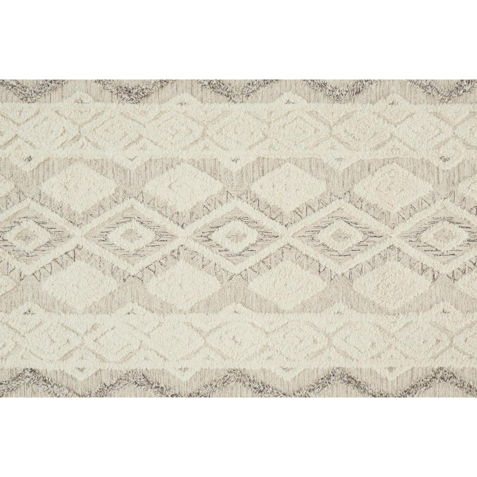 Feizy Anica 8006F Transitional Geometric Rug in Ivory/Taupe/Gray