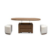 Magnussen Home Hayden Golden Oat Lift Top Storage Cocktail Table With Casters & 2 Uph.Stools