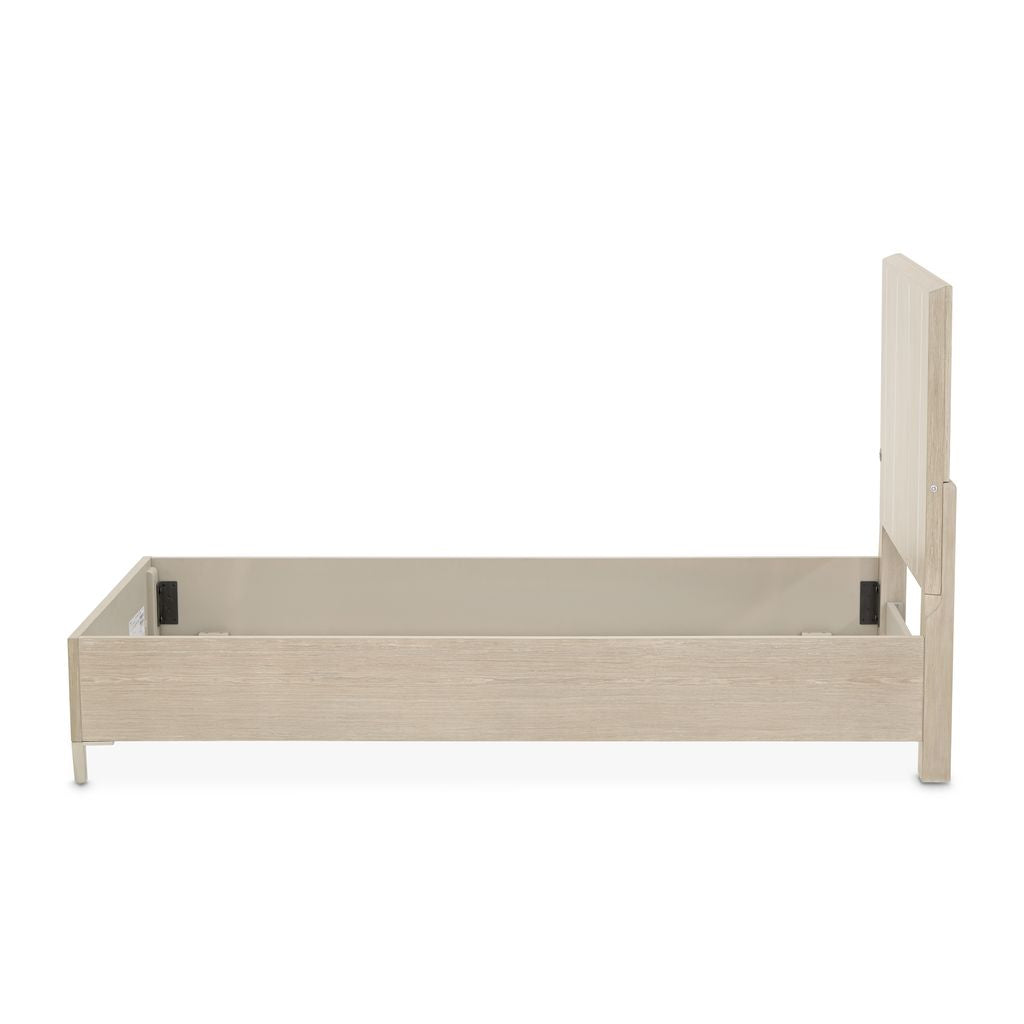 Michael Amini Lotus Bay Panel Bed with LED Lights - Sand