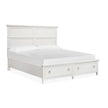 Magnussen Home Juniper Hill Whisper White California King Panel Storage Bed