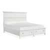 Magnussen Home Juniper Hill Whisper White California King Panel Storage Bed