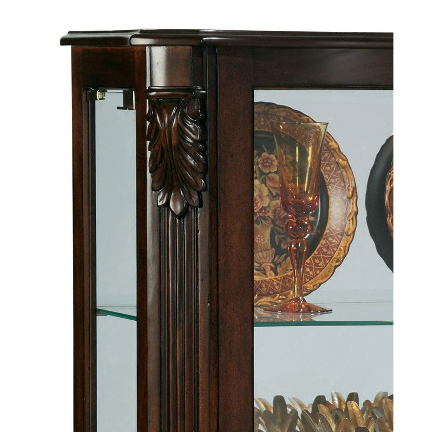 Pulaski Furniture PFC Curios Distinguished Carved 3 Shelf Curio Cabinet