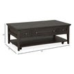 Magnussen Home Westley Falls Graphite Rectangular Cocktail Table With Casters