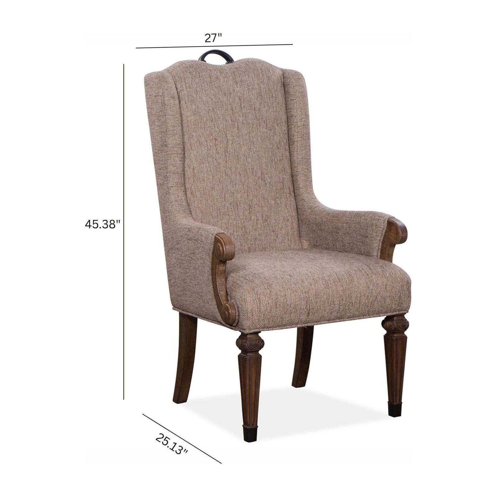 Magnussen Home Durango Willadeene Brown Upholstered Host Chair Set of 2