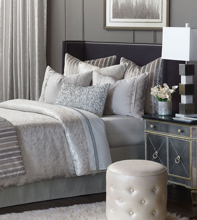 Eastern Accents Crystal Platinum Bolster
