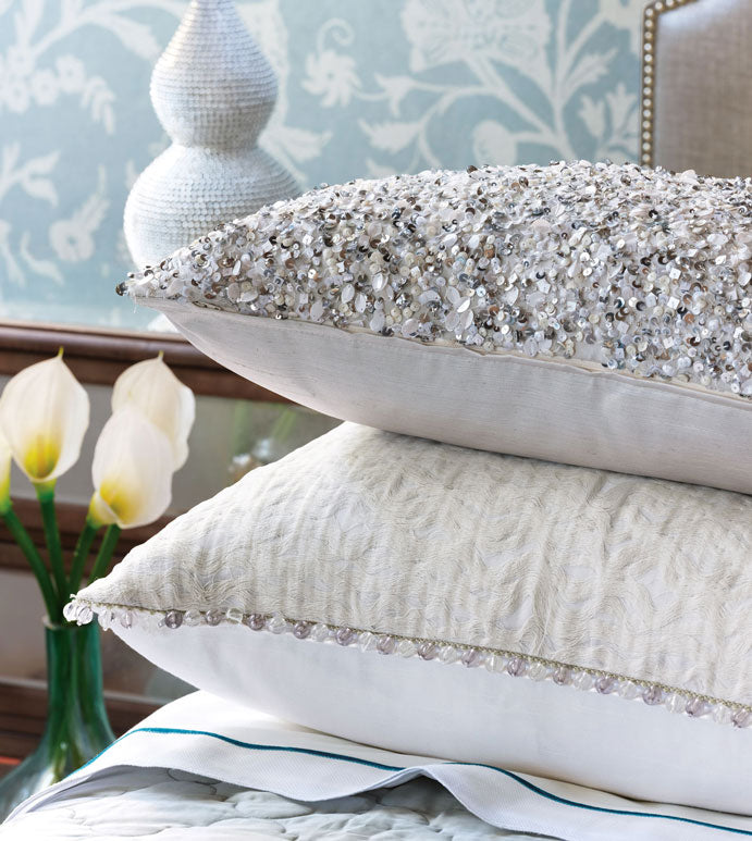 Eastern Accents Crystal Platinum Bolster
