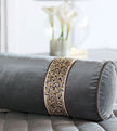 Eastern Accents Indochine Embroidered Trim Bolster