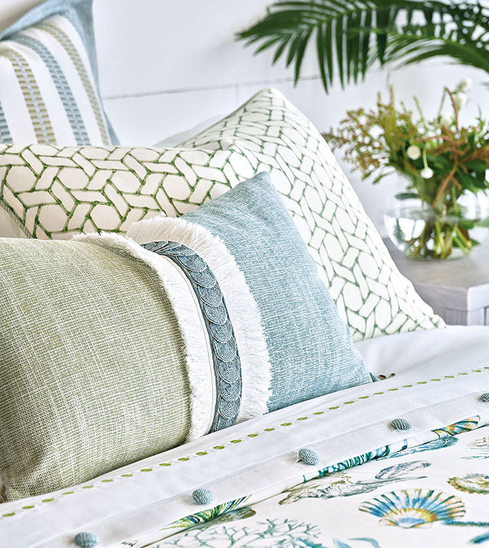 Eastern Accents Grenada Trim Applique Decorative Pillow