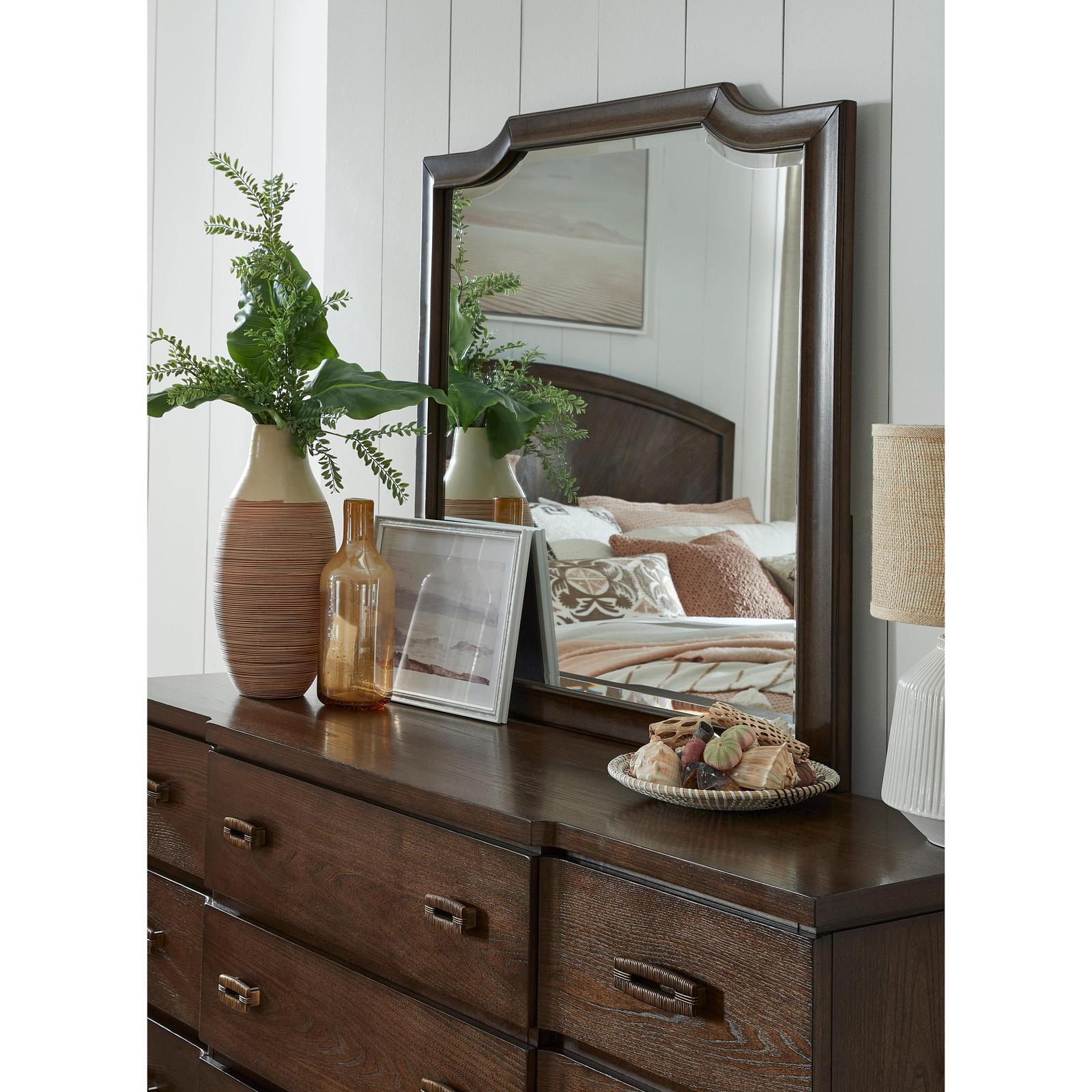 Salt Life Home Sugar Mill Spiced Rum Drawer Dresser with Shaped Mirror