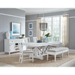Magnussen Home Heron Cove Chalk White And Dovetail Grey Upholstered Bench