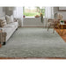 Feizy Branson 69BQF Transitional Solid Rug in Green/Ivory