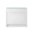 Villa & House Bryant 3-Drawer Side Table with Glass Top